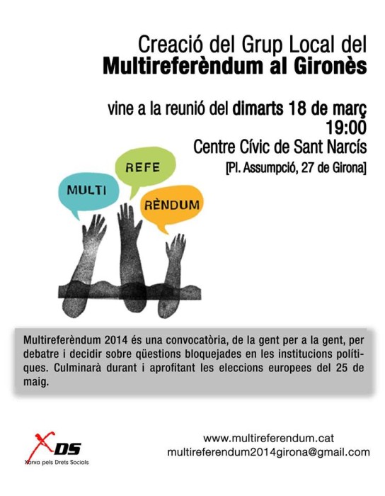 Reunió a Girona per crear grup local Multireferèndum 2014