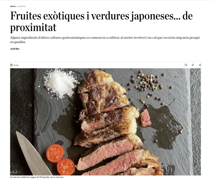 Fruites exòtiques i verdures japoneses... de proximitat. Article al diari ARA!
