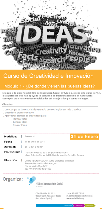 RECOMPENSA: TALLER DE CREATIVIDAD E INNOVACIÓN